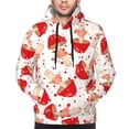 thumbnail image 4 of KLL Cute Mushroom Print Mens Hoodie Long Sleeve Casual Pullover Hooded Sweatshirt Fashion Drawstring Hoodies with Pocket-Medium, 4 of 6