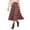 Red, variant on DYTTDG Women's Classic Plaid High-Waist A-Line Midi Skirt | Elastic Waist Mid-Calf Flared Skirt, Casual Spring-Fall Outer Bottom for Daily & Vacation Occasions