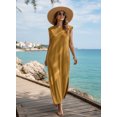 thumbnail image 7 of Cueply Women's Plus Size Maxi Dresses Casual Split Long Sleeveless Dress for Women with Pockets, 7 of 7