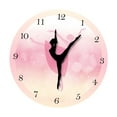 thumbnail image 4 of deevoka 12Inches Dancing Girl Wall Clock Wall Art Silent Non Ticking for Home Office, 4 of 9
