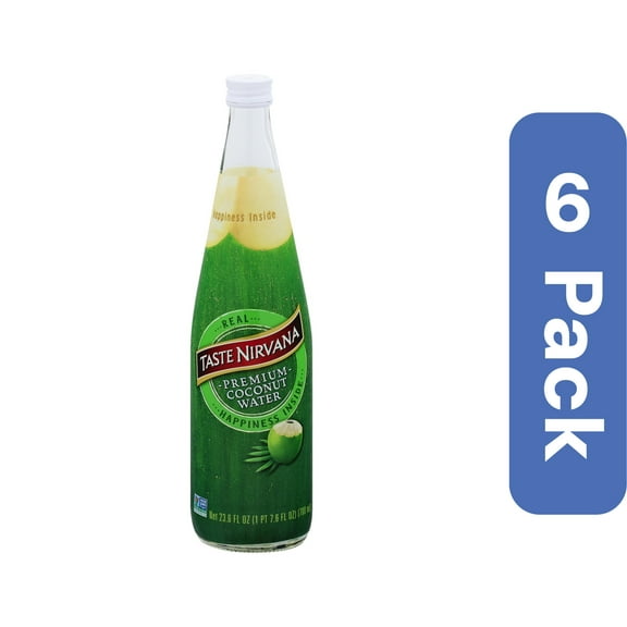 Taste Nirvana Coconut Water Real Big Bottle 23.6 fl oz (Pack Of 6)