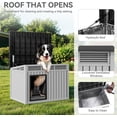 thumbnail image 5 of LOJIAWOWE Indoor Outdoor Dog House for Medium to Large Dogs, Weatherproof Asphalt Roof with Removable Floor & Ventilation, Easy-Clean Design (Black), 5 of 11