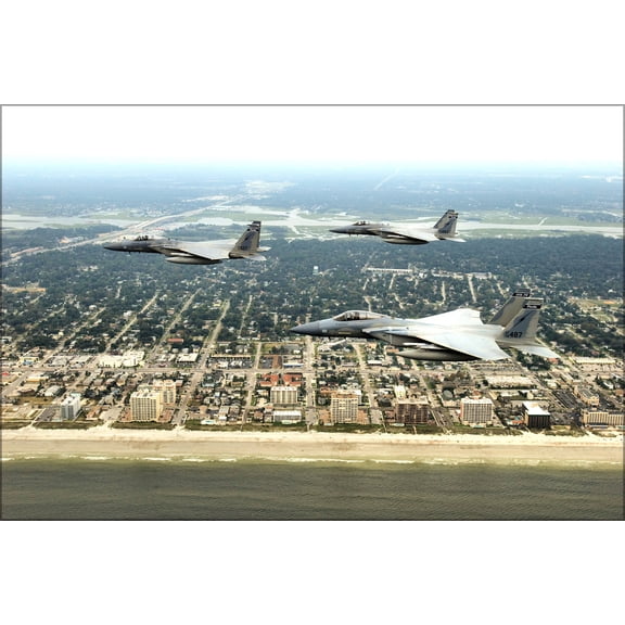 24"x36" Gallery Poster, F-15C Eagle f-15 fighters Florida Air National Guard Jacksonville
