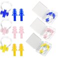 thumbnail image 1 of 3 Paires + 3 Bouchons D'oreille En Silicone Avec Pince-nez, Bouchons D'oreille De Natation, Bouchons D'oreille Tanches Protection Auditive Sommeil, 1 of 5