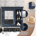 thumbnail image 5 of Pusnapku 29" Medicine Cabinet with Mirror, Modern Bathroom Wall Mounted Cabinet with Adjustable Shelves,Open Storage, Wood over The Toilet Organizer, 5 of 9