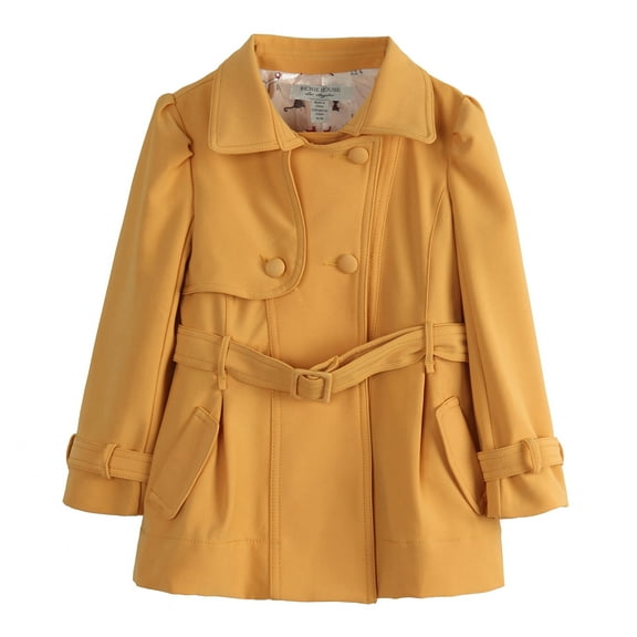 Richie House Girls' casual coat with all over cat printed lining RH1036