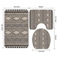 thumbnail image 3 of Boho Black and White Ethnic Pattern Bathroom Rugs Sets 3 Piece,Toilet Cover Set,Absorbent Non Slip Bathroom Mats Sets with U-Shaped Contour Rug Toilet Rug Set, 3 of 5