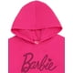 thumbnail image 4 of Sudadera con capucha Barbie para niñas pequeñas, de 7 a 8 años, color rosa, 4 of 5
