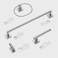 thumbnail image 2 of GlideRite Hardware GlideRite 4-Piece Bathroom Hardware Set - 9018-KIT-SQ Pack of 1 - Satin Nickel/Nickel Finish, 2 of 8