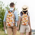 thumbnail image 6 of Lsque Autumn Plants Pattern Canvas Daypack, Durable Backpack, High-quality Versatile Backpack,Vintage Compact Backpack-Medium, 6 of 6