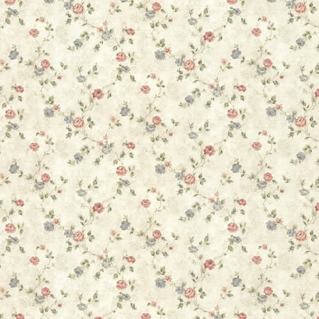 - Mirage Alex Delicate Satin Floral Trail Wallpaper