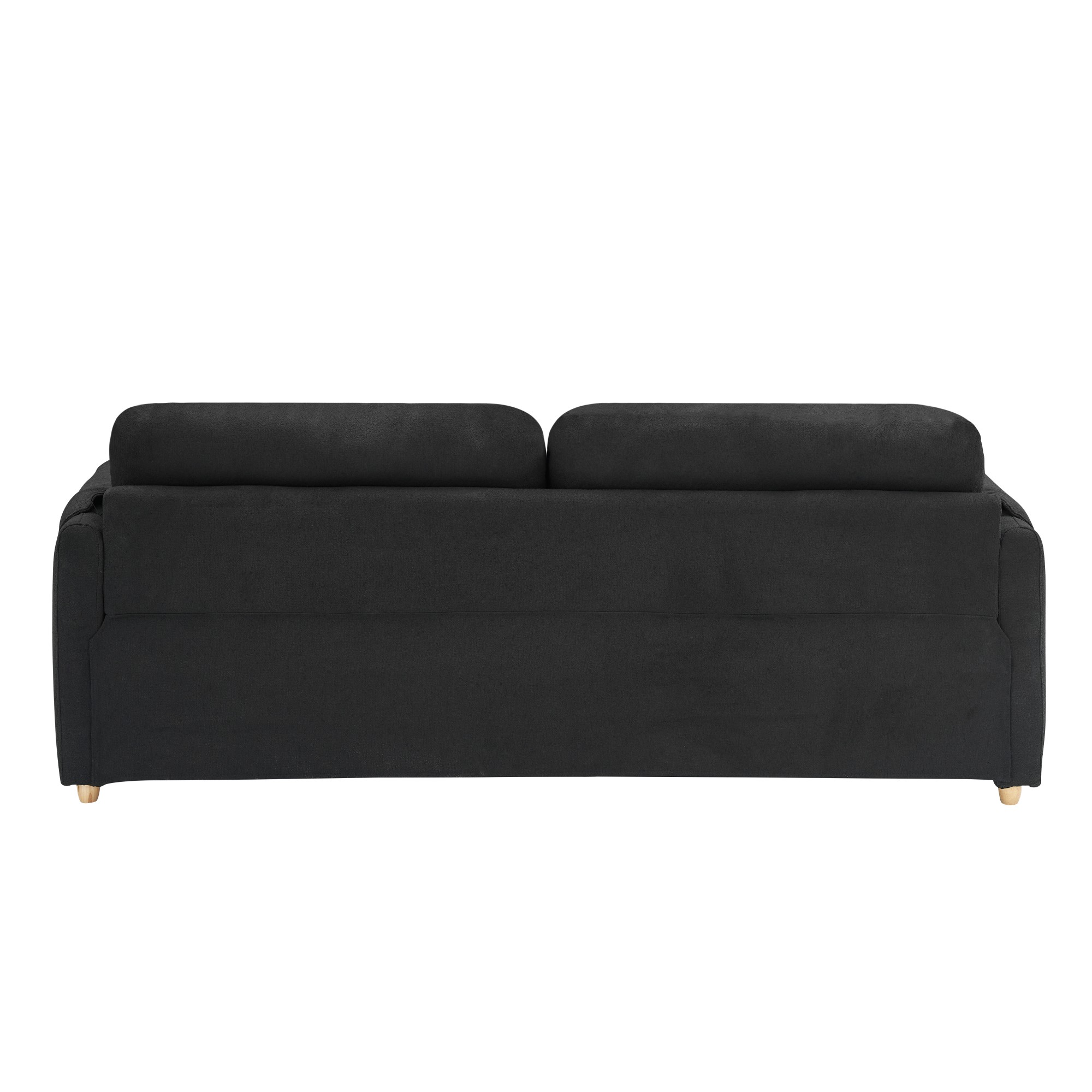 79" Multi-functional Storage Loveseat Sofa Couch,Teddy Upholstered 3 Seat Sofa for Living Room,Bedroom,Office,Black