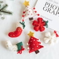 thumbnail image 4 of Moyic Colgante de pared decoración de árbol de Navidad colgador de puerta fieltro cálido chico juguete fiesta accesorios ventana adornos artesanía Kits de decoración para fiestas Media blanca Moyic HA069395-03, 4 of 4