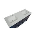 thumbnail image 4 of Lakeshore 60" Double Bathroom Vanity with Royal Blue Cabinet and Engineered White Top, 4 of 6