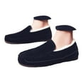 thumbnail image 5 of Winter Snow Boots for Men Comfortable Warm Fleece Lined Suede Slip on Penny Loafers Flats Walking Ankle Booties, 5 of 6