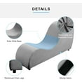 thumbnail image 5 of Puremind Curved Yoga Chair for Adults, Modern Chaise Lounge Indoor for Yoga,Dutch Velvet Yoga Chaise Lounge,Light Gray, 5 of 9