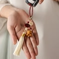 thumbnail image 5 of YOHAVEN Tassel Car Pendant, Elegant Woven Keychain for Rearview Mirror, Stylish Plastic Car Charm, Unique Bag & Vehicle Interior Decoration Gift, 5 of 6