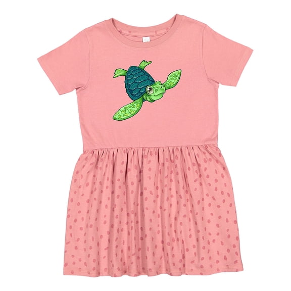 Inktastic Sea Turtle with Swirls Girls Toddler Dress