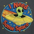 thumbnail image 3 of Teelocity I Need Some Space Alien Graphic T-Shirt (Medium - Standard Fit, Charcoal Heather), 3 of 4