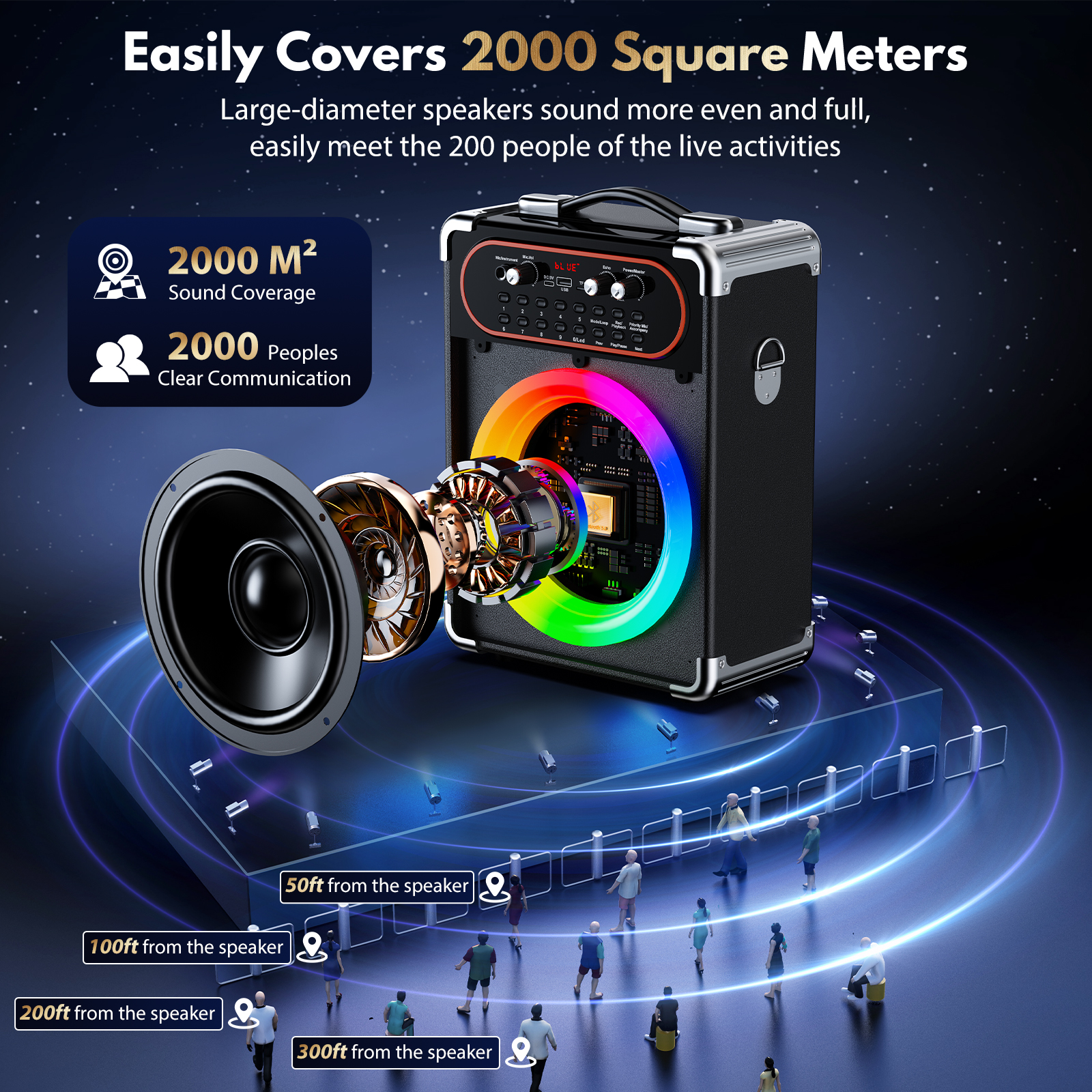 JYX S68 Portable Karaoke Machine with 2 Wireless Microphones photo 2