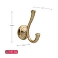 thumbnail image 3 of Delta Faucet 79435-CZ Linden Double Robe Hook, Champagne Bronze, 3 of 6