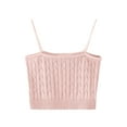 thumbnail image 2 of Womens Tops Fashion Women's Sleeveless Round-Neck Comfy Solid Casual Regular Tank Tops Pink Free Size, 2 of 3