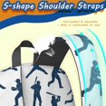 thumbnail image 5 of Baseballs and Player Silhouettes White 17" School Backpacks for Teens,Waterproof Oxford Fabric,S-Shape Padded Straps for School,Travel,Hiking,Camping, 5 of 6