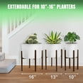 thumbnail image 2 of Sorbus Adjustable Plant Stand, Mid-Century Modern Flower Pot Holder for Plants – Brown Metal Planter Stand (1 Pack) – Pot Not Included, 2 of 4