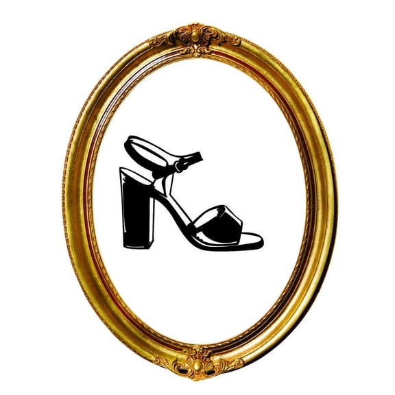 Wall Design Pieces Shoe Heel Fashion 16 X 16"