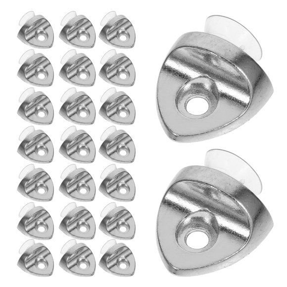 AURARMLET 1Jgo Soporte De Ángulo Derecho Para Estantes De Cristal Con Fijación Y Acabado Plata