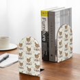 thumbnail image 5 of Picia Flower Chicken Pattern Wood Bookends for Shelves,Non-slip Bookends, Heavy Duty Wooden Bookend Support,1 Pair, 5 of 8