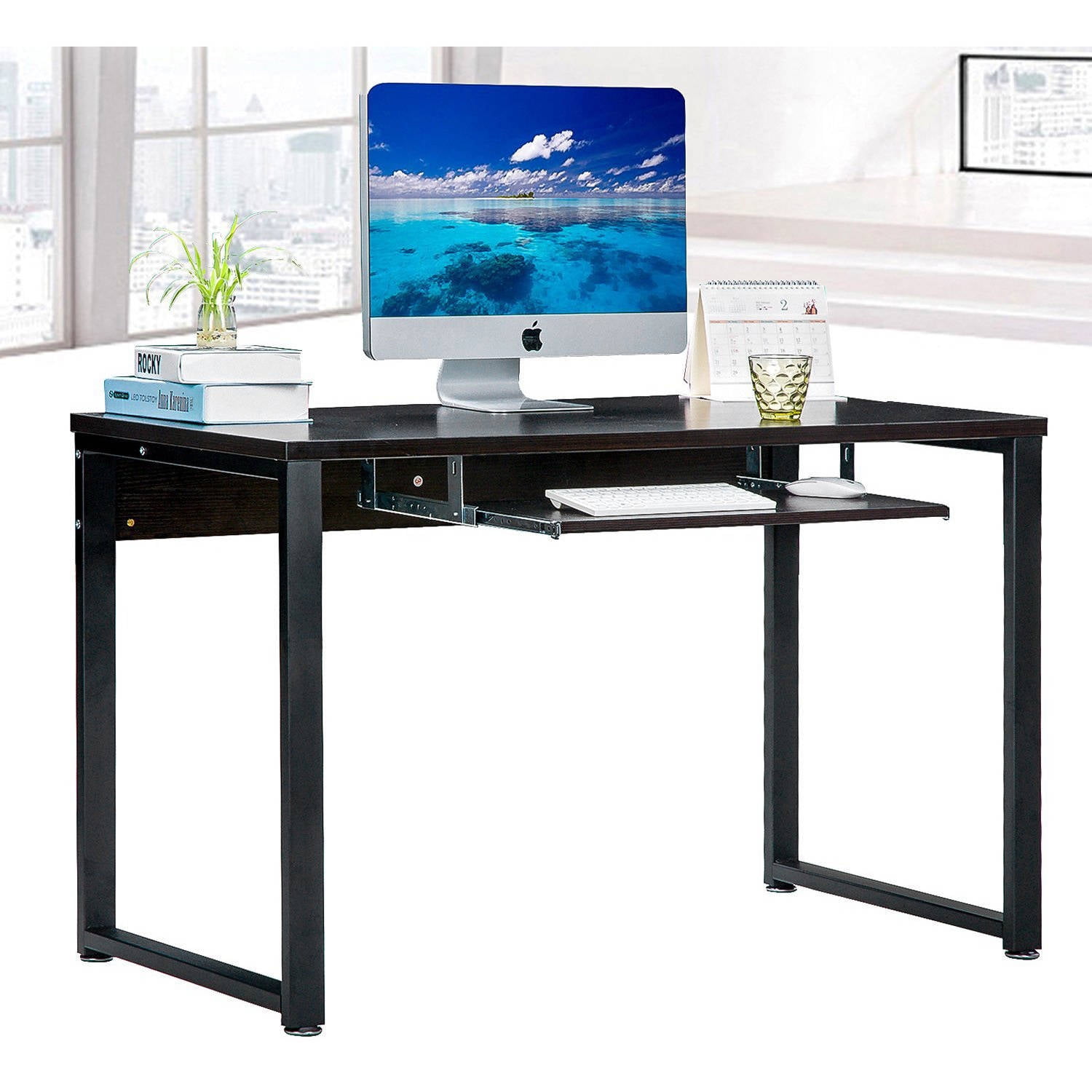 large rectangular computer desk office desk with keyboard tray large rectangular computer desk office desk with keyboard tray