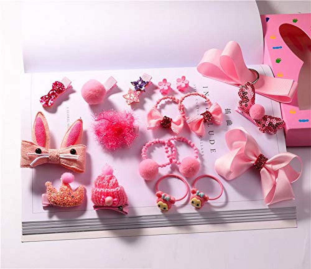 Accessorize Kingdom 18Pcs/Set Mix Style Headwear Set Children Accessories Ribbon Bow With Full Covered Clips Hairpins For Girls Princess Crown Hair Accessories With Gift Box 1 (Pack of 1)