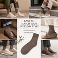 thumbnail image 6 of 5 Pairs Men's Wool Loop Socks, Winter Warm Thick Socks, Men's Outdoor Home Casual Socks fits all sizes 8-12, 6 of 9