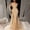 Gold, variant on 2026 New European and American Style Women's Illusion Long Sleeve Lace Applique Sparkle Mermaid Train Formal Evening Gown
