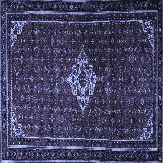 Ahgly Company Indoor Square Persian Blue Traditional Area Rugs, 8' Square