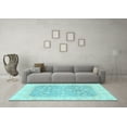 thumbnail image 3 of Ahgly Company Indoor Rectangle Oriental Light Blue Traditional Area Rugs, 2' x 3', 3 of 4