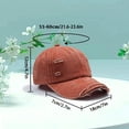 thumbnail image 3 of LNZGNM Classic Vintage Distressed Baseball Cap Perforated Washed Cotton Dad Hat Adjustable Fit Low Profile Headwear,Orange, 3 of 6
