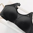 thumbnail image 6 of Bigersell Seamless Sports Bras for Women Summer T-Shirt Bras for Women Bralette Bra Style B2386 V-Neck Pullover Bras Hook and Eye Bra Closure Women Size Sleeping Bras for Women Black L, 6 of 7