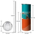 thumbnail image 4 of Miami Football City Classic Team Color Year 20oz Stainless Steel Tumbler with Lid and Straw for Football Fans Men Women Gifts Skinny Travel Cup Keeps Drinks Cold & Hot, 4 of 6