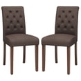 thumbnail image 3 of TLSUNNY Upholstered Dining Chairs Set of 2, Tufted Parsons Fabric Side Chairs with Solid Wood Legs, for Dining Room, Kitchen, 3 of 10