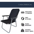 thumbnail image 4 of 4 Silla Plegable de Playa Camping Exterior Resistente Cómoda negro, 4 of 6