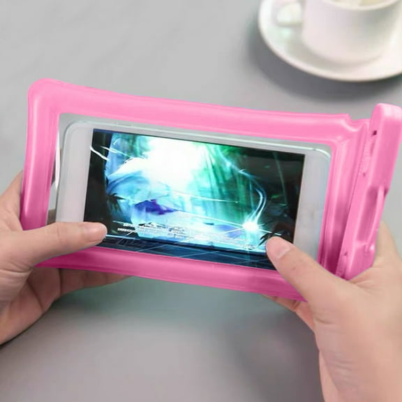 Linnome Pack of 3 1/2 Pax Floatable Waterproof Phone Pouch Floating Case Bags for iPhone 16 Pro Max/15Pro, IPX8 Cellphone Dry Bag Beach Cruise Ship