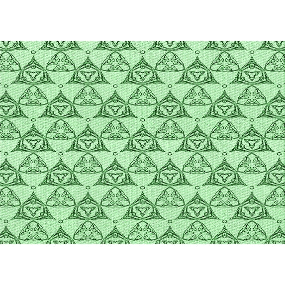 Ahgly Company Machine Washable Indoor Rectangle Transitional Mint Green Area Rugs, 2' x 3'