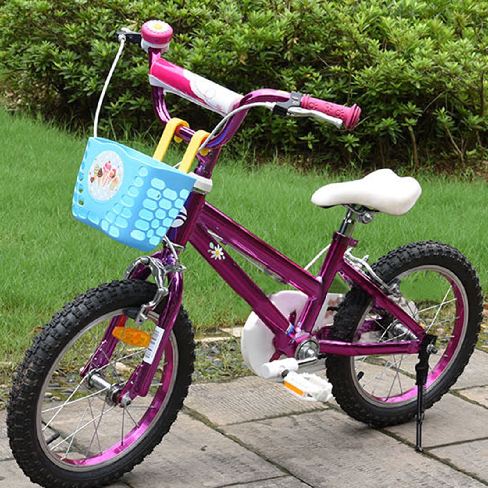 Bike Basket For Girls Boys Kids,Multiple Colors Bike Basket With Hook And Buckle Front Handlebar Kids Bicycle Basket For Most Kids Bikes