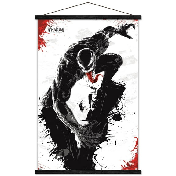Marvel Venom: Let There be Carnage - V Wall Poster with Magnetic Frame, 22.375" x 34"