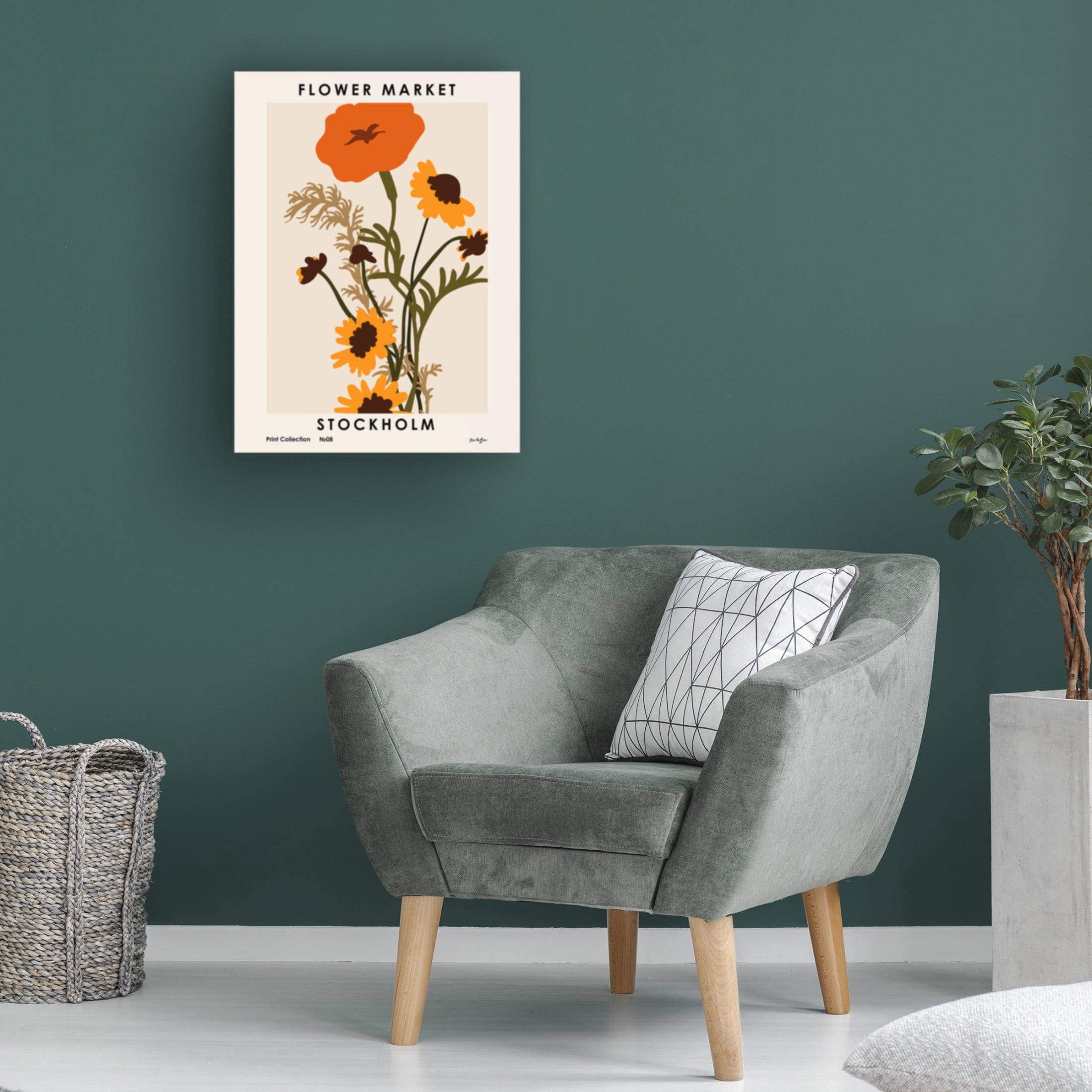 Trademark Fine Art NKTN  Flower Market. Stockholm Canvas Wall Art