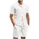 thumbnail image 1 of Eres Más Que una Camisa de Puntuación de Prueba de Color Sólido Casual con Cuello, Bolsillo con Botones de Manga Corta, 1 of 9