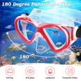 thumbnail image 3 of Set de Snorkel ACQCES para Niños con Sistema Dry Top 5-15 Años Rojo, 3 of 7