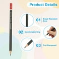 thumbnail image 4 of 3H Drawing Pencils for Sketching, 12PCS Sketch Pencils for Drawing Art Pencils Graphite Wood Pre-sharpened for Drawing Sketching Artists, Black Red, 4 of 6